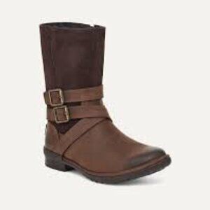 Ugg Lorna Winter Boots Brown Leather Suede 9